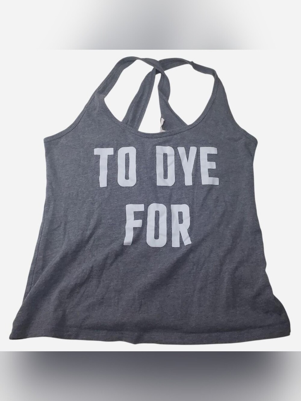 Victoria's Secret Tank Top Womens XS Gray To Dye For Yoga Running Gym Athleisure